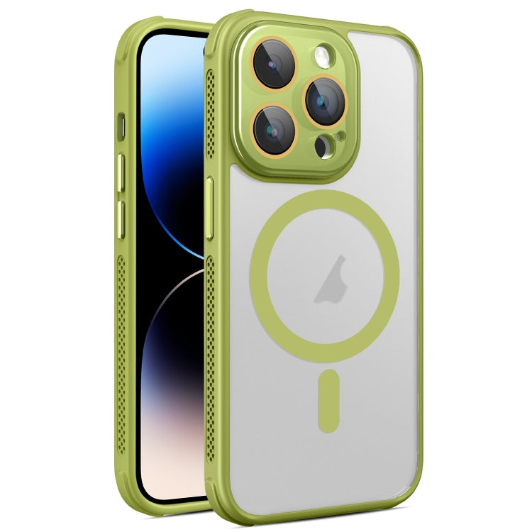 Hardware Side Cooling Skin Feel Frosted MagSafe Magnetic Phone Case with Lens Film, For iPhone 14, For iPhone 14 Pro, For iPhone 14 Pro Max