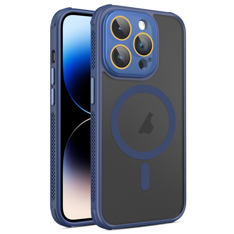 Hardware Side Cooling Skin Feel Frosted MagSafe Magnetic Phone Case with Lens Film, For iPhone 14, For iPhone 14 Pro, For iPhone 14 Pro Max