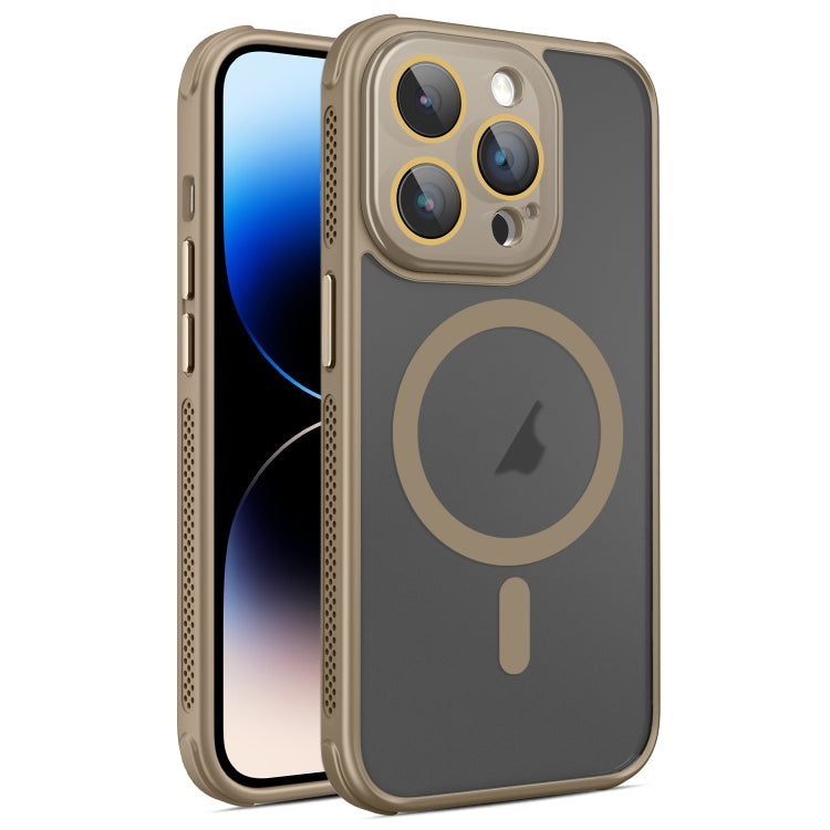 Hardware Side Cooling Skin Feel Frosted MagSafe Magnetic Phone Case with Lens Film, For iPhone 14, For iPhone 14 Pro, For iPhone 14 Pro Max