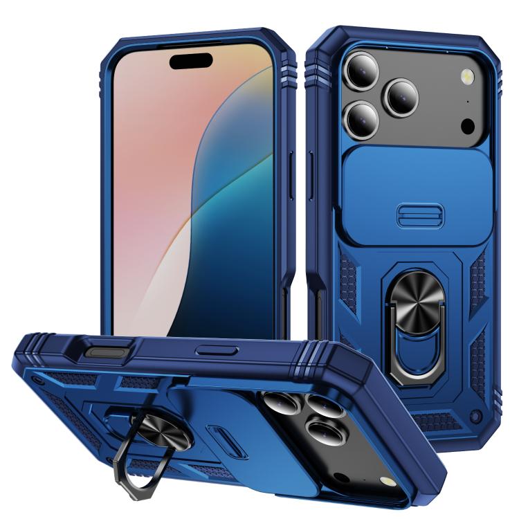 Sliding Camshield TPU + PC Phone Case with Holder