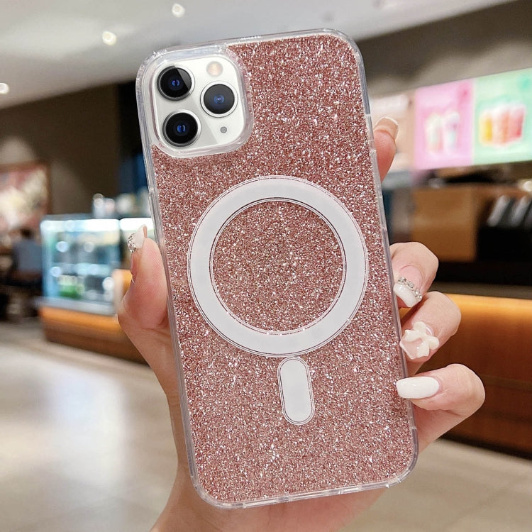 Acrylic Transparent Glitter MagSafe Phone Case, For iPhone 12 Pro Max, For iPhone 11 Pro Max, For iPhone 11