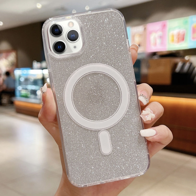 Acrylic Transparent Glitter MagSafe Phone Case, For iPhone 11 Pro, For iPhone XS / X, For iPhone XR