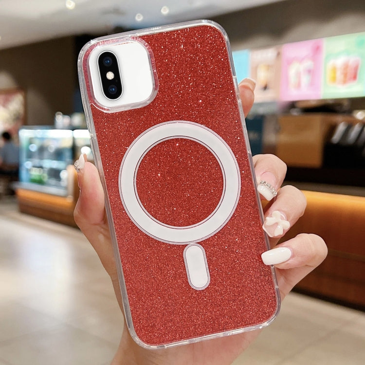Acrylic Transparent Glitter MagSafe Phone Case, For iPhone 11 Pro, For iPhone XS / X, For iPhone XR