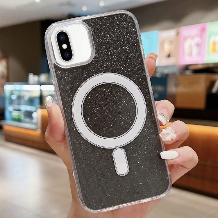 Acrylic Transparent Glitter MagSafe Phone Case, For iPhone 11 Pro, For iPhone XS / X, For iPhone XR