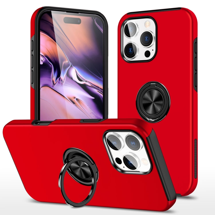 PC + TPU Magnetic Phone Case with Invisible Ring Holder, For iPhone 16e, For iPhone 16 Pro Max, For iPhone 16 Pro