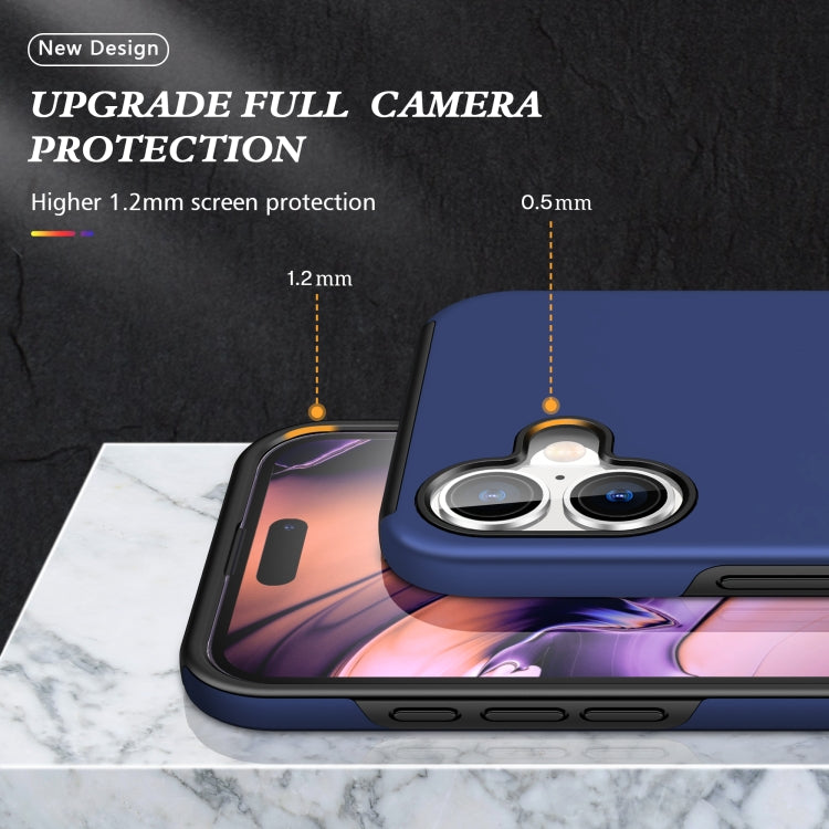 PC + TPU Magnetic Phone Case with Invisible Ring Holder, For iPhone 16 Plus, For iPhone 16