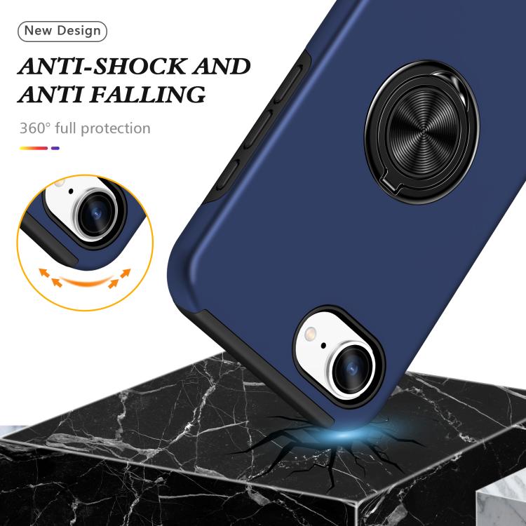 PC + TPU Magnetic Phone Case with Invisible Ring Holder, For iPhone 16e, For iPhone 16 Pro Max, For iPhone 16 Pro