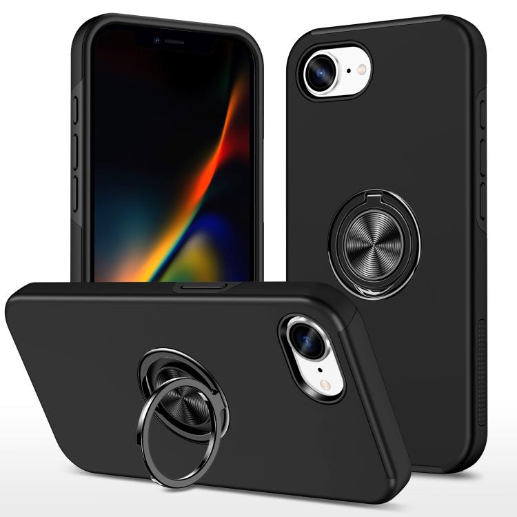 PC + TPU Magnetic Phone Case with Invisible Ring Holder, For iPhone 16e, For iPhone 16 Pro Max, For iPhone 16 Pro