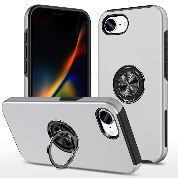 PC + TPU Magnetic Phone Case with Invisible Ring Holder, For iPhone 16e, For iPhone 16 Pro Max, For iPhone 16 Pro