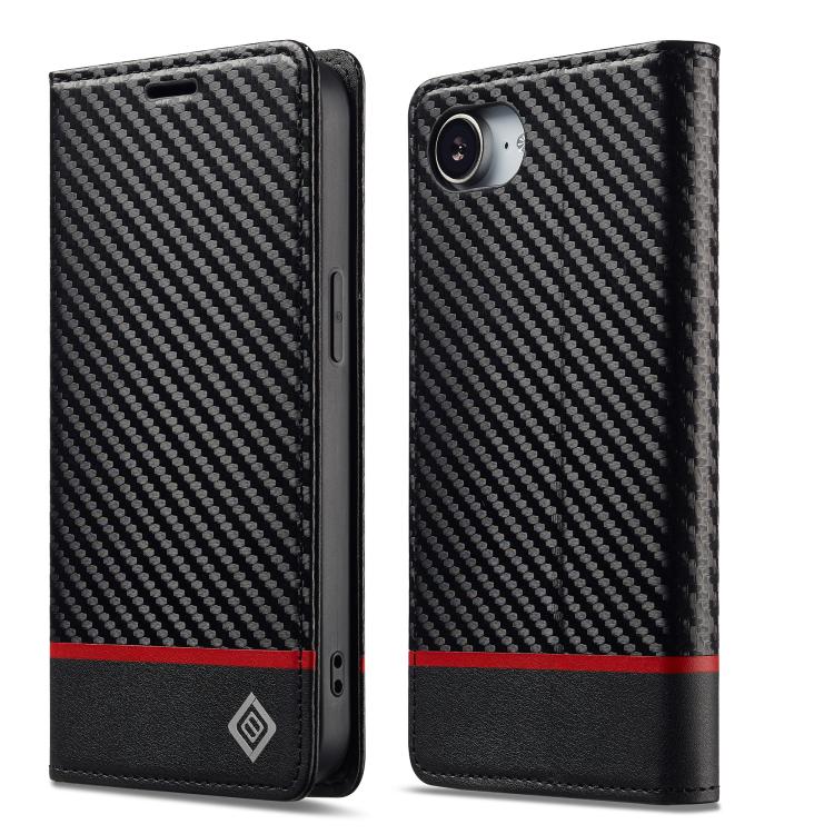 LC.IMEEKE Carbon Fiber Leather Phone Case, For iPhone 17 Pro Max, For iPhone 17 Pro, For iPhone 17, For iPhone 17 Air, For iPhone 16e, For iPhone 16 Pro Max, For iPhone 16 Pro, For iPhone 16 Plus, For iPhone 16