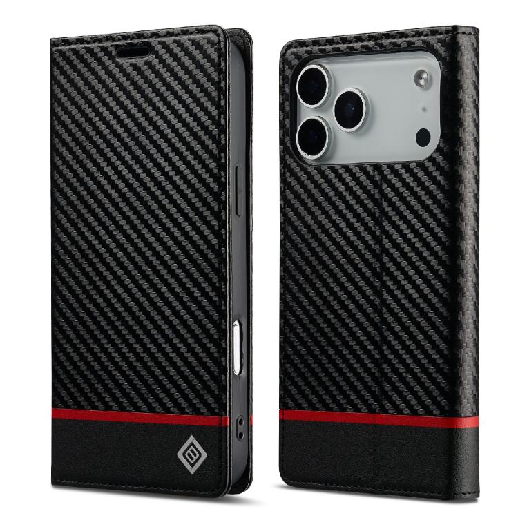 LC.IMEEKE Carbon Fiber Leather Phone Case, For iPhone 17 Pro Max, For iPhone 17 Pro, For iPhone 17, For iPhone 17 Air, For iPhone 16e, For iPhone 16 Pro Max, For iPhone 16 Pro, For iPhone 16 Plus, For iPhone 16