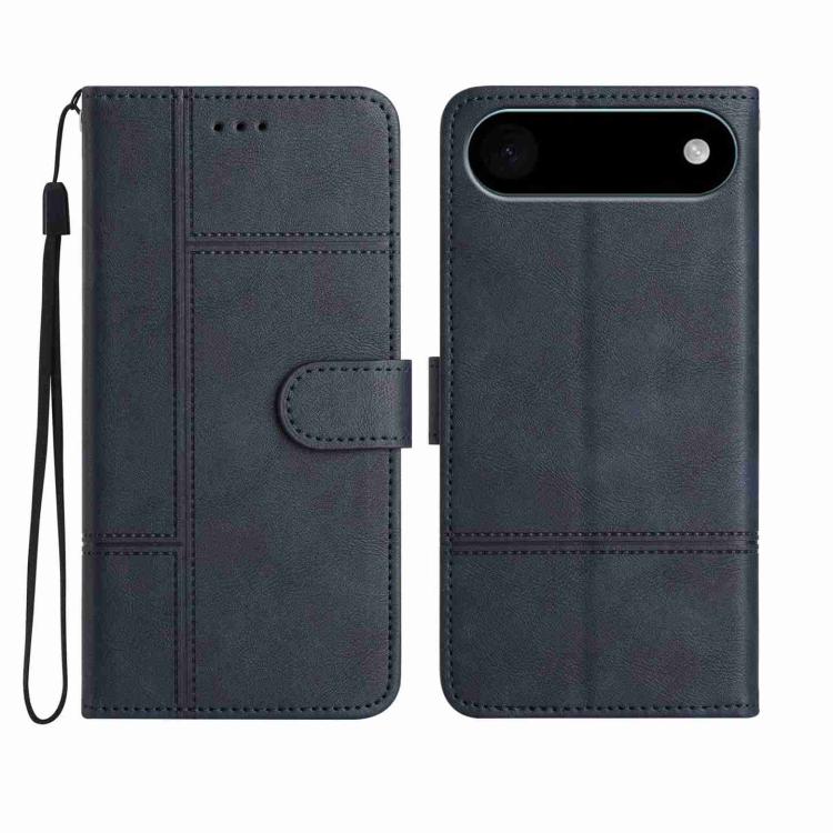 Cowhide Texture Stitching Leather Phone Case