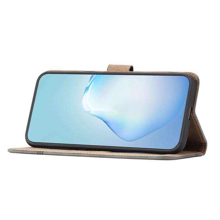 Cowhide Texture Stitching Leather Phone Case