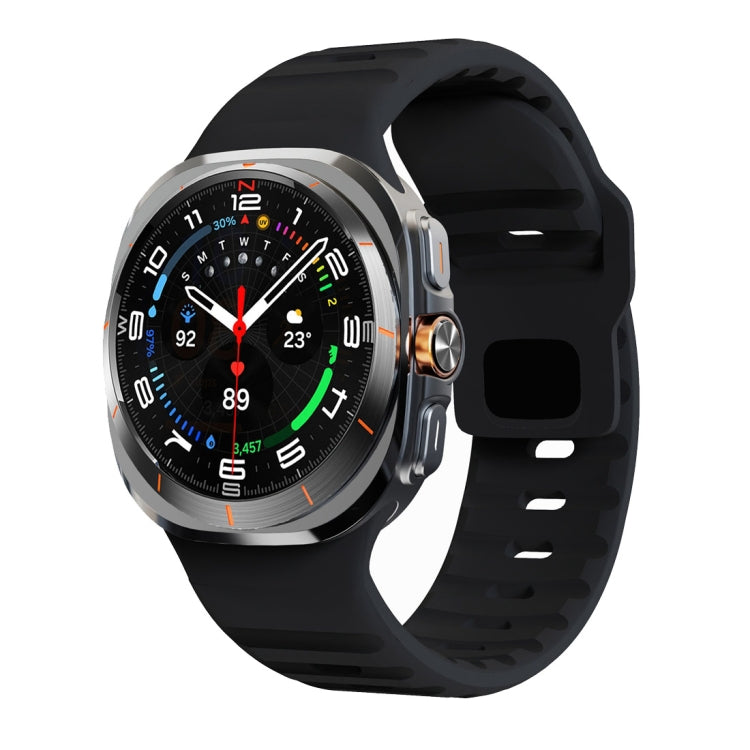 Wave Texture Reverse Buckle Silicone Watch Band, For Samsung Galaxy Watch Ultra 47mm / Ultra 2025