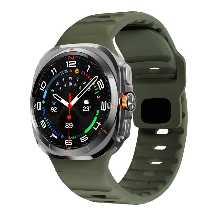 Wave Texture Reverse Buckle Silicone Watch Band, For Samsung Galaxy Watch Ultra 47mm / Ultra 2025