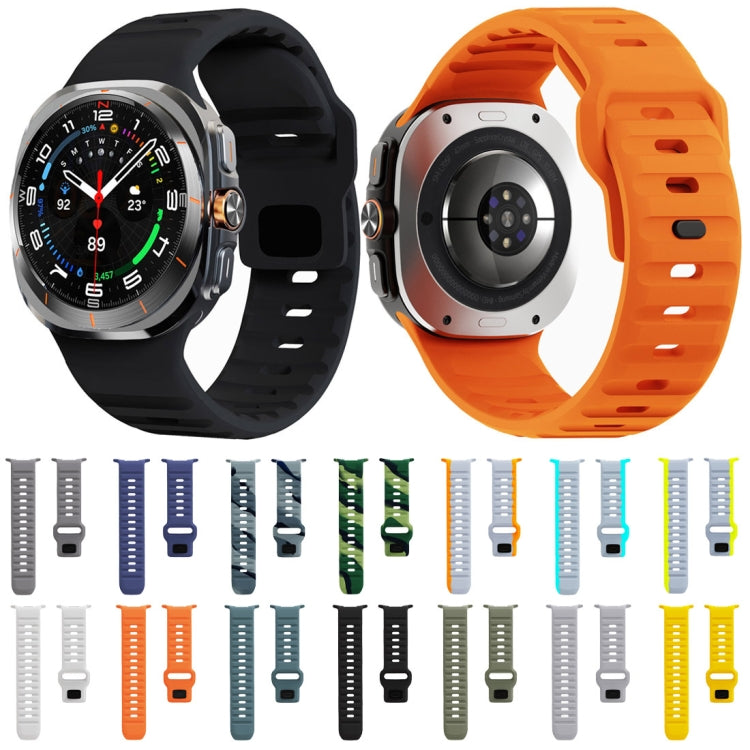Wave Texture Reverse Buckle Silicone Watch Band, For Samsung Galaxy Watch Ultra 47mm / Ultra 2025