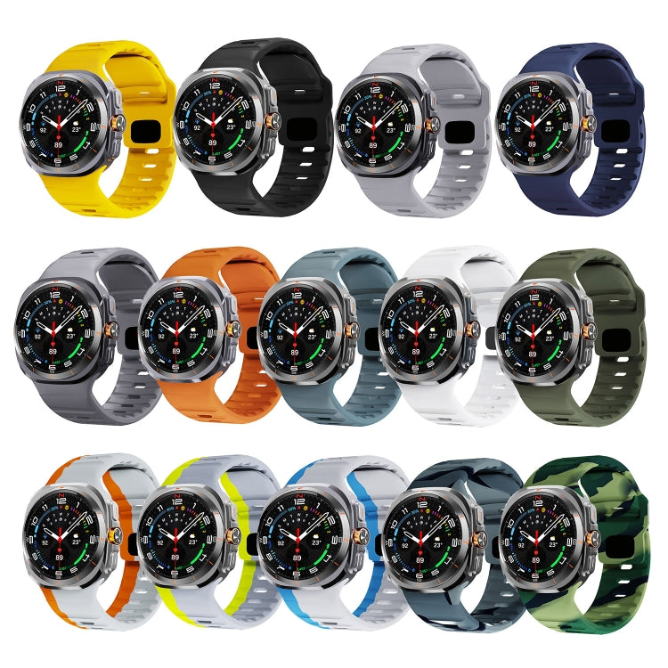 Wave Texture Reverse Buckle Silicone Watch Band, For Samsung Galaxy Watch Ultra 47mm / Ultra 2025