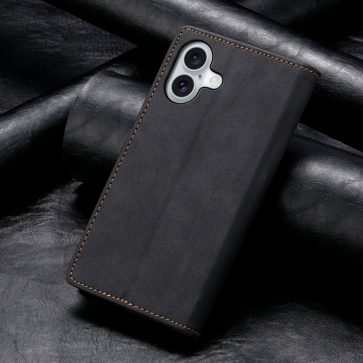 Business Solid Color Magnetic RFID Leather Phone Case, For iPhone 16