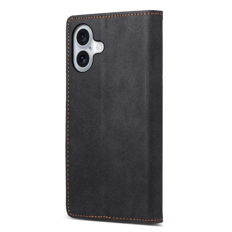 Business Solid Color Magnetic RFID Leather Phone Case, For iPhone 16