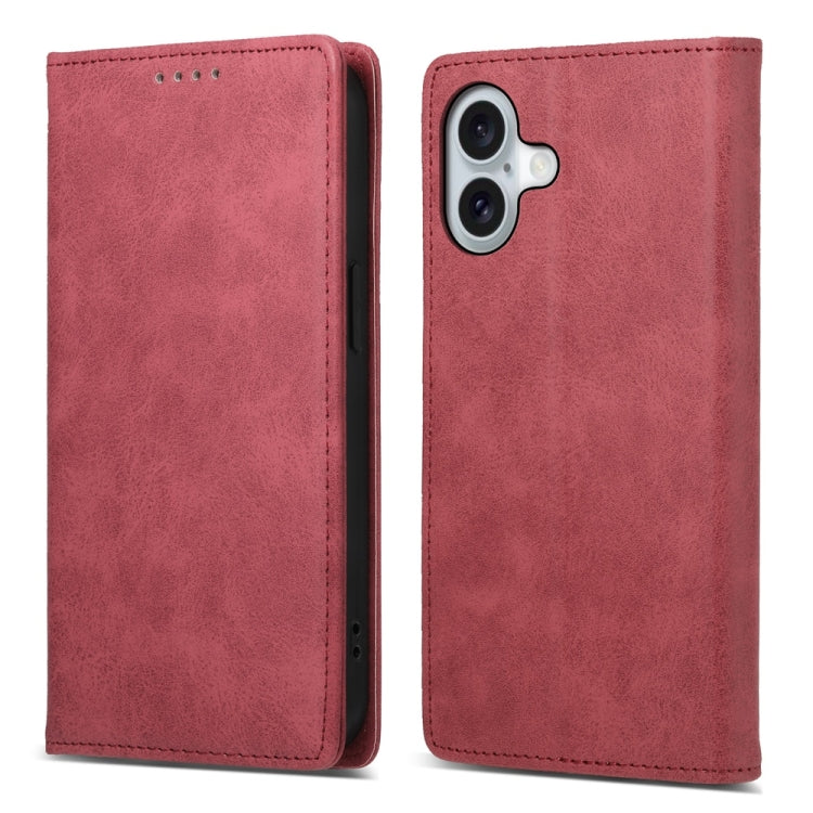 Business Solid Color Magnetic RFID Leather Phone Case, For iPhone 16