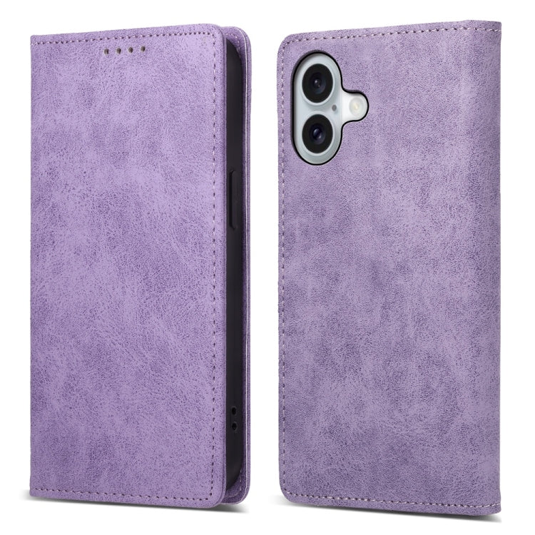 Business Solid Color Magnetic RFID Leather Phone Case, For iPhone 16