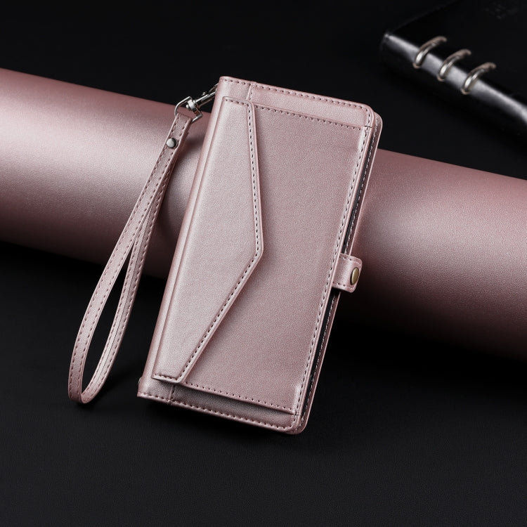 Wallet Multi-card Slot Leather Phone Case with Lanyard, For iPhone 15 Pro Max, For iPhone 15 Pro, For iPhone 15 Plus, For iPhone 14 Plus