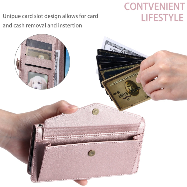 Wallet Multi-card Slot Leather Phone Case with Lanyard, For iPhone 15 Pro Max, For iPhone 15 Pro, For iPhone 15 Plus, For iPhone 14 Plus