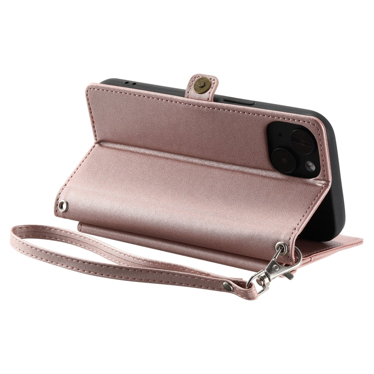Wallet Multi-card Slot Leather Phone Case with Lanyard, For iPhone 14, For iPhone 14 Pro, For iPhone 14 Pro Max, For iPhone SE 2022 / SE 2020 / 7 / 8