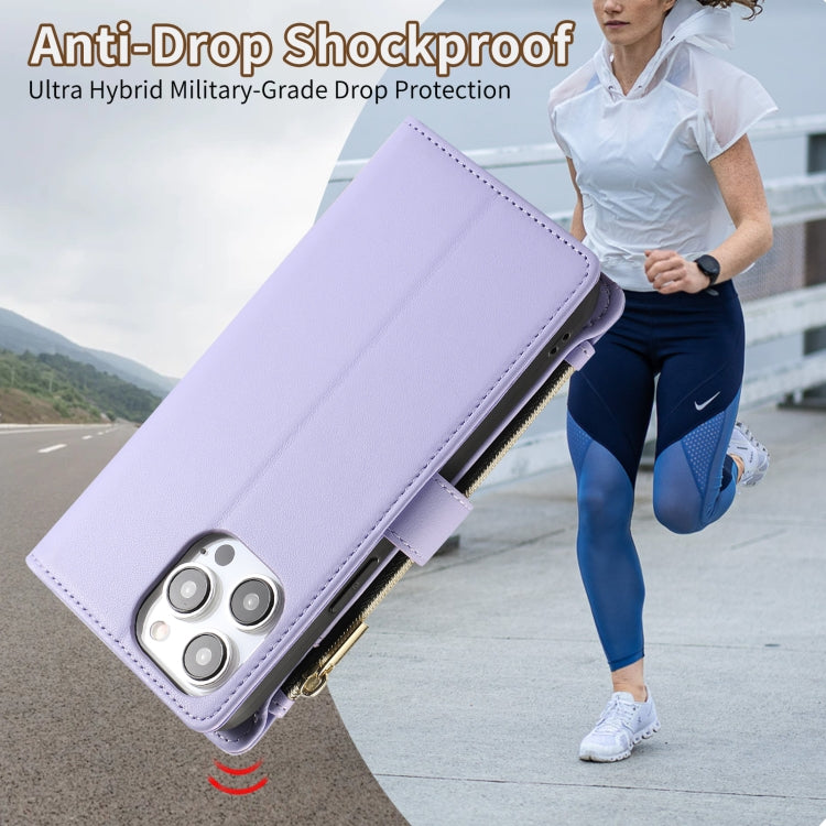 Rhombic Zipper Wallet Leather Phone Case, For iPhone 15 Pro Max, For iPhone 15 Pro, For iPhone 15 Plus, For iPhone 15