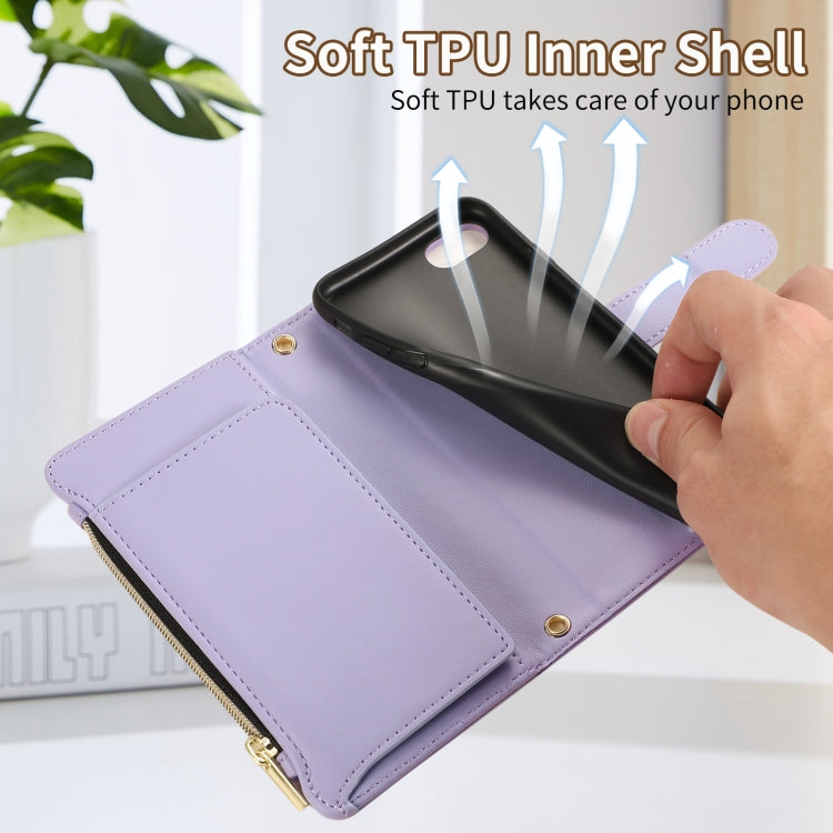 Rhombic Zipper Wallet Leather Phone Case, For iPhone 7 / 8 / SE 2022, For iPhone 13 Pro Max, For iPhone 13 Pro, For iPhone 13