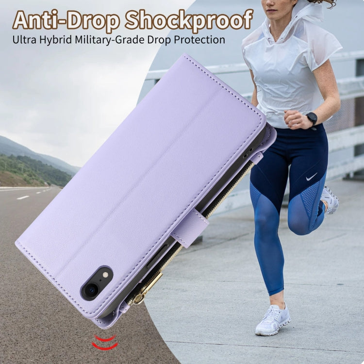 Rhombic Zipper Wallet Leather Phone Case, For iPhone XR, For iPhone XS Max, For iPhone 7 Plus / 8 Plus