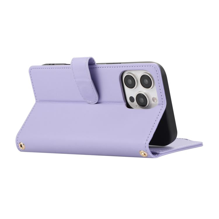 Rhombic Zipper Wallet Leather Phone Case, For iPhone 16 Pro Max, For iPhone 16 Pro, For iPhone 16 Plus, For iPhone 16