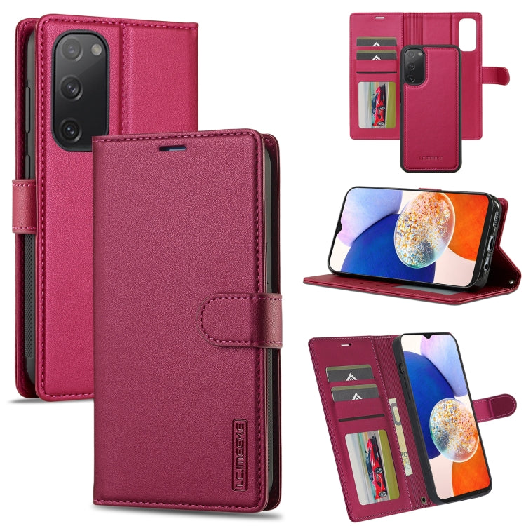 LC.IMEEKE L2 Series Detachable Magsafe PU Phone Case with Lanyard, For Samsung Galaxy S23 FE 5G, For Samsung Galaxy S20 FE 5G, For Samsung Galaxy S22+ 5G