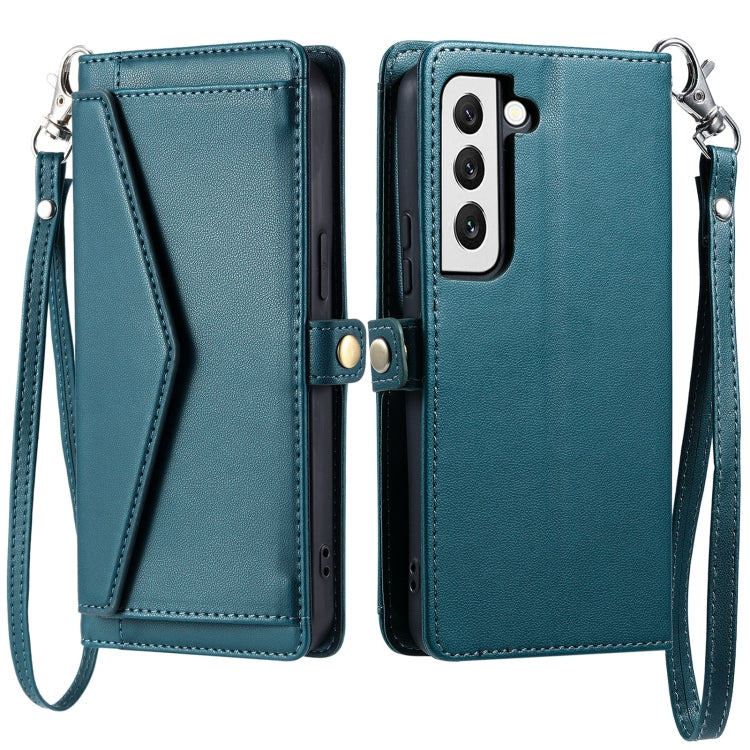 Wallet Multi-card Slot Leather Phone Case with Lanyard, For Samsung Galaxy S23 5G, For Samsung Galaxy S22 Ultra 5G, For Samsung Galaxy S22+ 5G, For Samsung Galaxy S22 5G