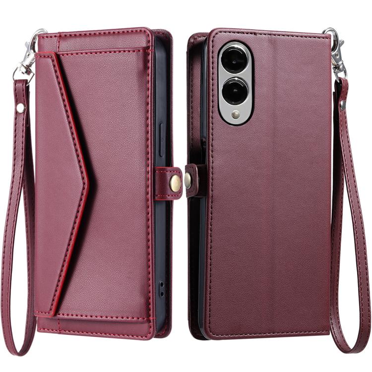Wallet Multi-card Slot Leather Phone Case with Lanyard, For Samsung Galaxy S25 FE 5G, For Samsung Galaxy S25 Edge 5G, For Samsung Galaxy S25 5G, For Samsung Galaxy S25+ 5G