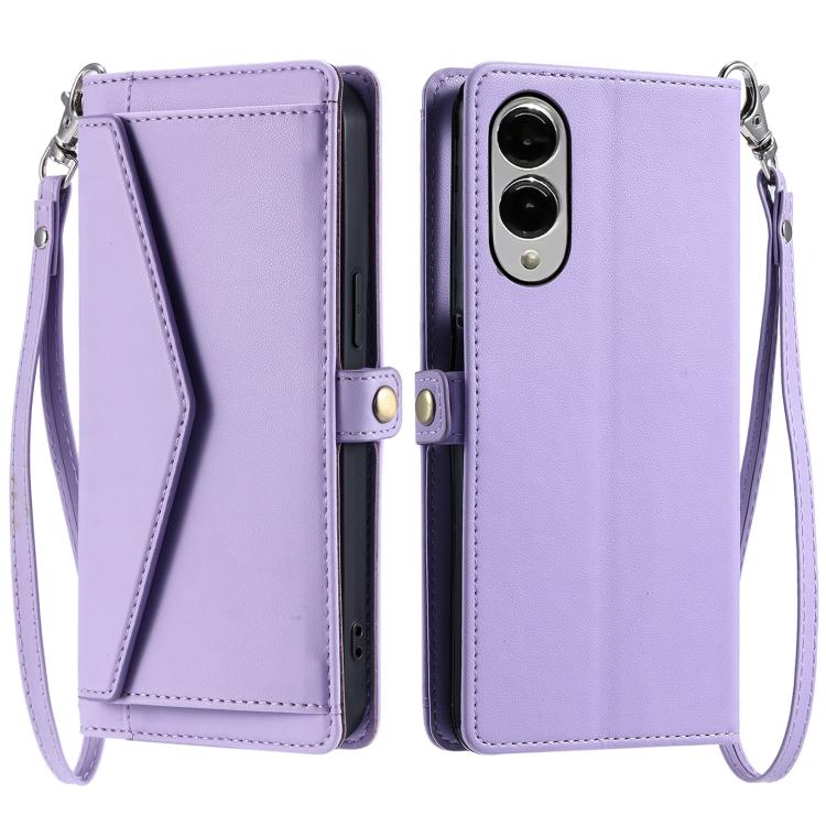 Wallet Multi-card Slot Leather Phone Case with Lanyard, For Samsung Galaxy S25 FE 5G, For Samsung Galaxy S25 Edge 5G, For Samsung Galaxy S25 5G, For Samsung Galaxy S25+ 5G