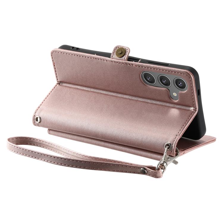 Wallet Multi-card Slot Leather Phone Case with Lanyard, For Samsung Galaxy S25 FE 5G, For Samsung Galaxy S25 Edge 5G, For Samsung Galaxy S25 5G, For Samsung Galaxy S25+ 5G