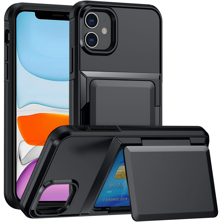 Card Slot Holder Phone Case, For iPhone 12 Pro Max, For iPhone 11 Pro Max, For iPhone 11, For iPhone 11 Pro