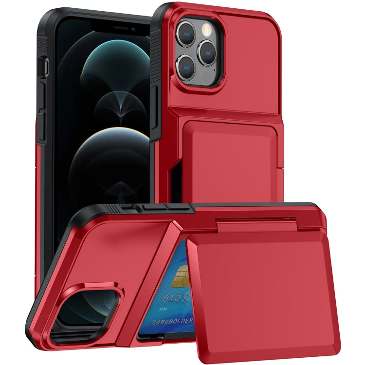 Card Slot Holder Phone Case, For iPhone 13 Pro Max, For iPhone 13 Pro, For iPhone 13, For iPhone 12 / 12 Pro