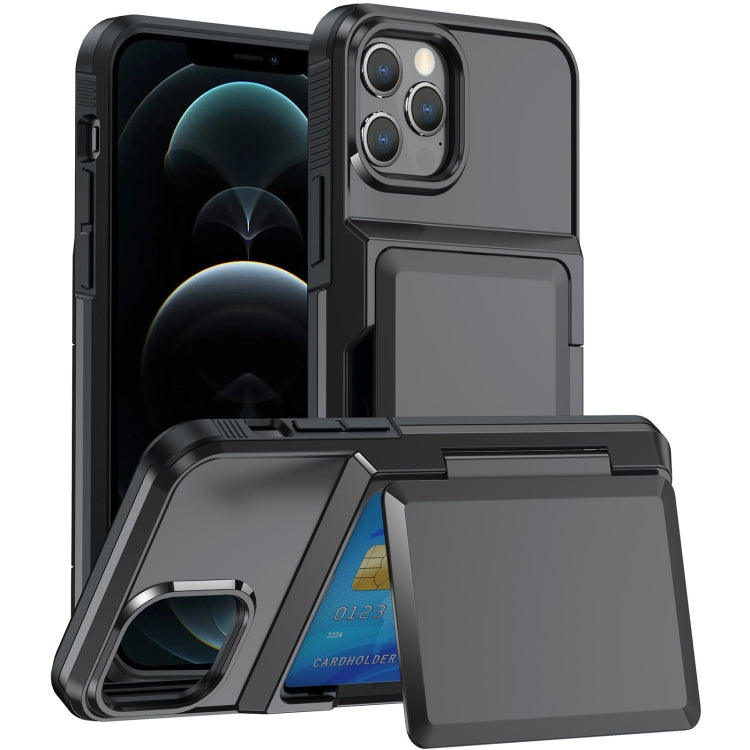 Card Slot Holder Phone Case, For iPhone 13 Pro Max, For iPhone 13 Pro, For iPhone 13, For iPhone 12 / 12 Pro
