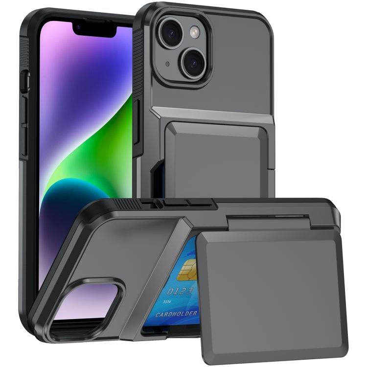 Card Slot Holder Phone Case, For iPhone 13 Pro Max, For iPhone 13 Pro, For iPhone 13, For iPhone 12 / 12 Pro