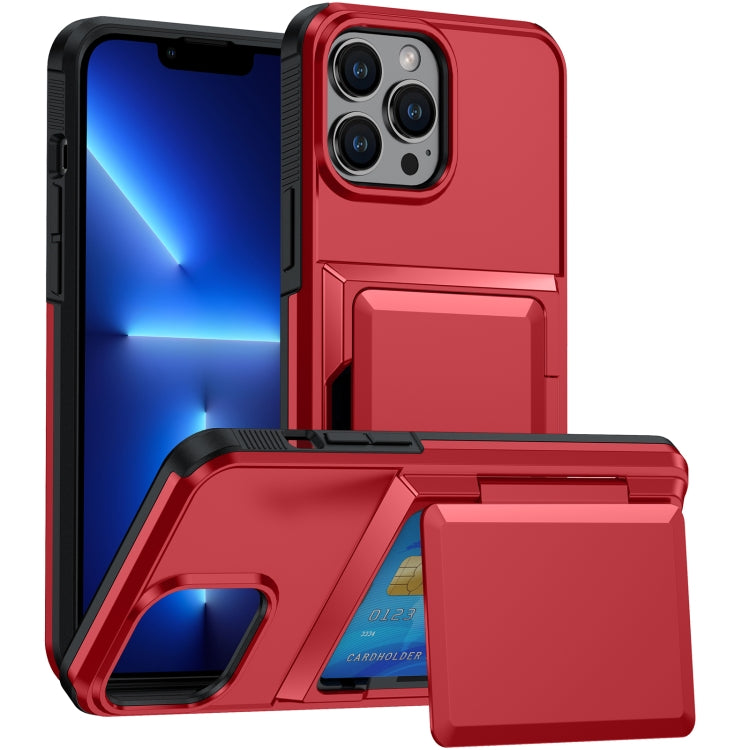 Card Slot Holder Phone Case, For iPhone 13 Pro Max, For iPhone 13 Pro, For iPhone 13, For iPhone 12 / 12 Pro