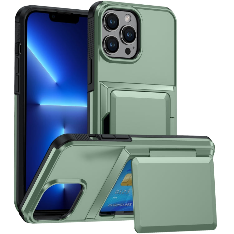 Card Slot Holder Phone Case, For iPhone 13 Pro Max, For iPhone 13 Pro, For iPhone 13, For iPhone 12 / 12 Pro