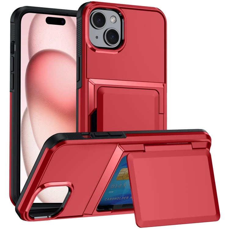 Card Slot Holder Phone Case, For iPhone 15 Pro Max, For iPhone 15 Pro, For iPhone 15 Plus, For iPhone 15