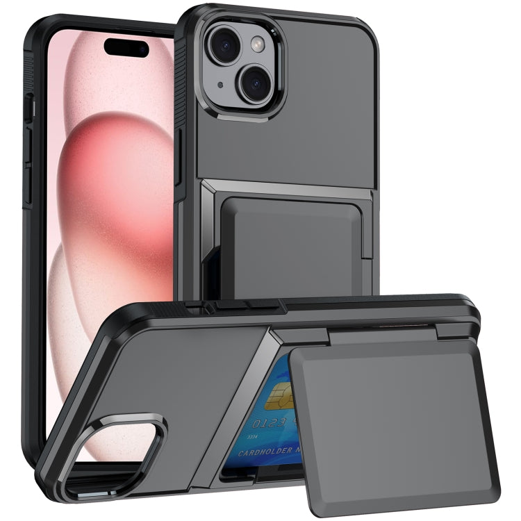 Card Slot Holder Phone Case, For iPhone 15 Pro Max, For iPhone 15 Pro, For iPhone 15 Plus, For iPhone 15