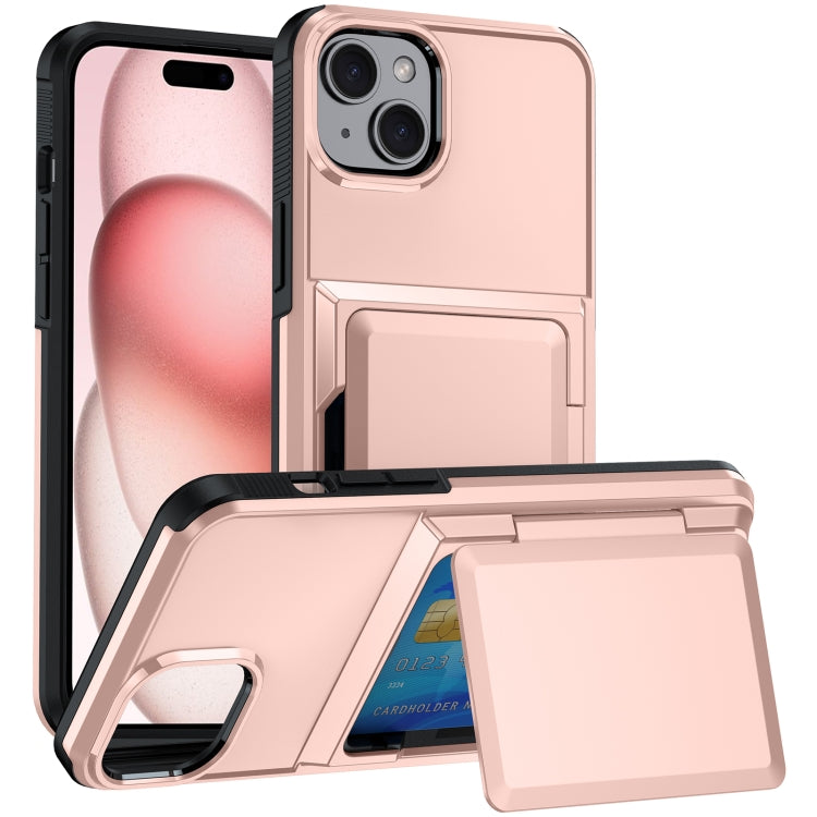 Card Slot Holder Phone Case, For iPhone 15 Pro Max, For iPhone 15 Pro, For iPhone 15 Plus, For iPhone 15