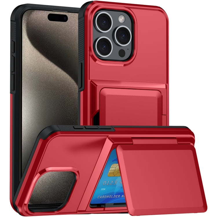 Card Slot Holder Phone Case, For iPhone 15 Pro Max, For iPhone 15 Pro, For iPhone 15 Plus, For iPhone 15