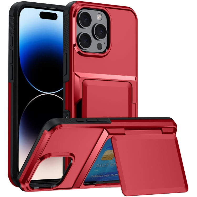 Card Slot Holder Phone Case, For iPhone 16 Pro Max, For iPhone 16 Pro, For iPhone 16 Plus, For iPhone 16