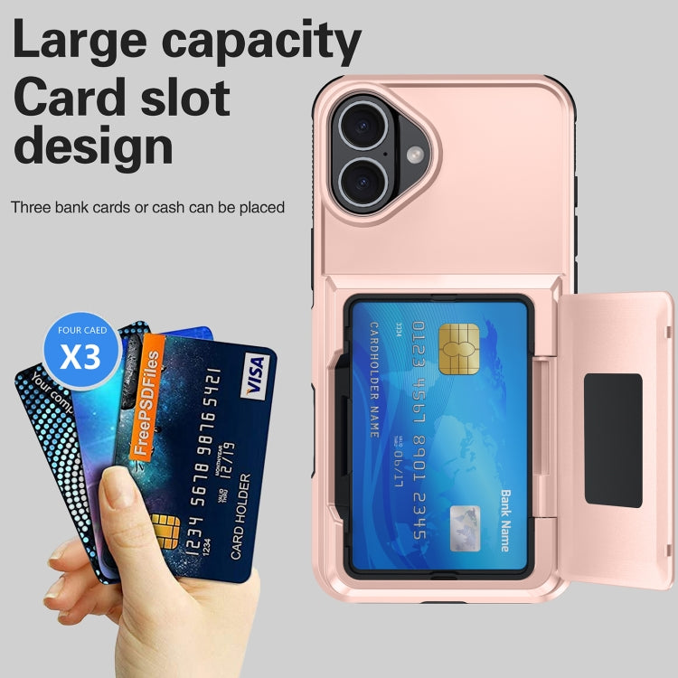 Card Slot Holder Phone Case, For iPhone 15 Pro Max, For iPhone 15 Pro, For iPhone 15 Plus, For iPhone 15