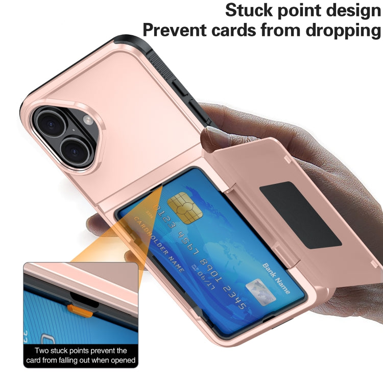Card Slot Holder Phone Case, For iPhone 15 Pro Max, For iPhone 15 Pro, For iPhone 15 Plus, For iPhone 15